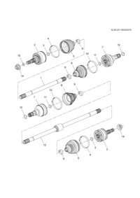 39129503-Shaft (l), front drive EP3-1B