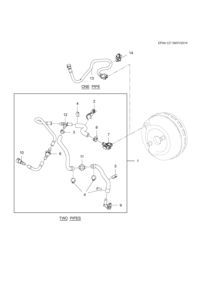 13365222-Pipe, parking brake booster vacuum (incl. 2-12)