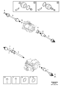36011805-Shaft, replacement, l, fr