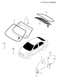 96648485-MOLDING, BACK WINDOW