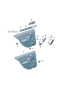 5GG867211F-Garnish ay dr (Tape molding)