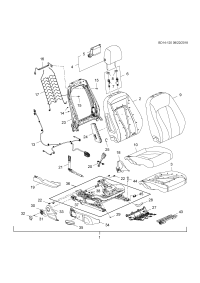13439452-Cap, front seat reclining lever (black)