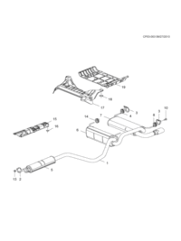 13432345-Muffler (w/exhaust pipe & rear muffler) (incl. 2,3, 5-8)
