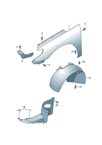 3C8805977C-WHEEL HOUS/VW /BORA/1998