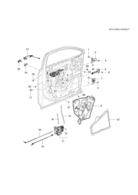 23331872-Cable, r. fr. side door outside handle