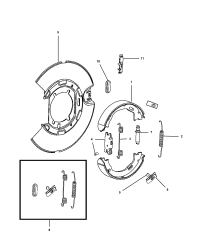 68020626AA-Parking brake, shoe & lining