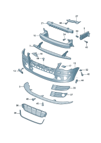 1T0807183B-GUIDE PIECE/RH/ VW / PASSAT