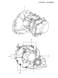 9071487-Manual transmission (connect to cable system and add a cable bracket) (1st design see 9024147)