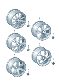 4K0601025R-Wheel rim-aluminium alloy Add mark: Colour code: