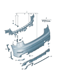 8V5807067M-Plate, bumper Porsche panamera: Pay attention to the repair guide- Paint