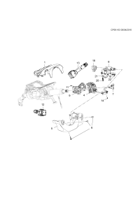 90905977-Lid, instrument panel steering column, upper