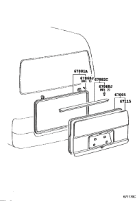 6788236010-WEATHERSTRIP, BACK DOOR, NO.2