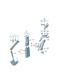3ED86348482V-Garnish, a-pillar (sateen black)