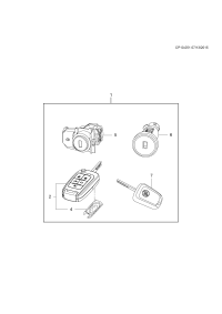 26669576-Key (uncoded) (part of 1), door lock and ignition