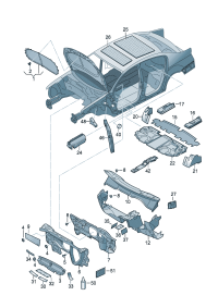 3AA863831-Damper assy-hood
