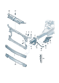 4G8807081C-Plate, bumper D -MJ 2014