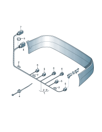 3C5971104G-Harness, bumper For use with parking assist Vehicle type
