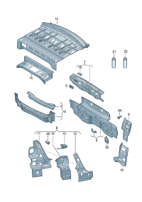 3AD813319-Bracket assy-tail lamp Adjust with a tool