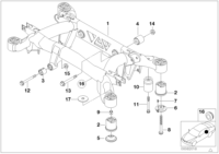 33311090510-Member, rear axle frame
