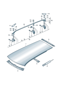 1J5817101C-Roof top For car models with sliding roof
