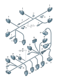 4G8971095C-Harness, bumper