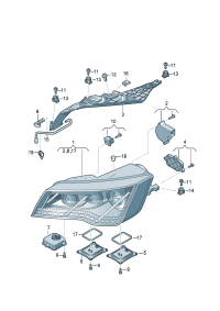 4G8941773G-LED headlamp (For traffic only), rh/lh