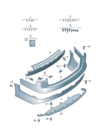 4G9807067T-Plate, bumper D-MJ 2017