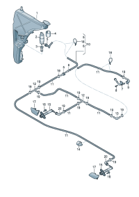 4G8955275FGRU-Cover Washer w/headlamp Unit of the car (primer)