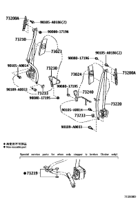 732200T010B1-BELT ASSY, FR SEAT