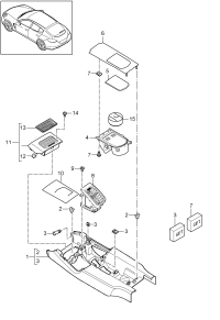 97055345301BG1-For cup holder Shroud r, l wheel