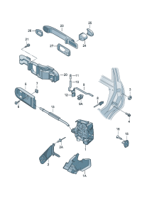 3BD839015-AUDI TT MK2 WINDOW MECHANISM