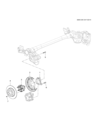 13507454-Hub assy-rr wheel