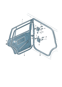 1TD833055C-Door assy-rr, lh D-01.11.2010