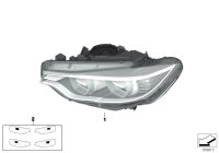 63117377841-Headlamp LED AHL lh