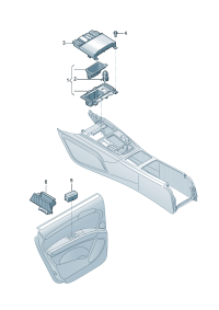 4GD857951A4PK-Ashtray & hsg (black)