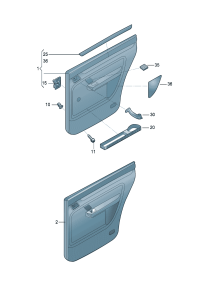1T0867211BEWBZ-Garnish ay dr For band 8 Speaker car