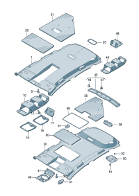 1T0867525-Wiring board For car models with sliding roof