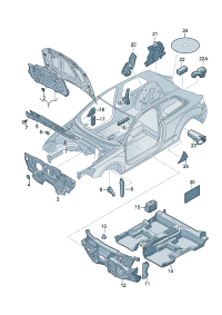 8V0864235-Insulator, fender