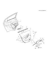 90905850-Garnish assy-rr dr (incl. 5,6, 8,12, 18,19, 23)