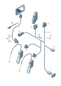 4GD971369B-Height-adjustable lumbar support Wiring harness