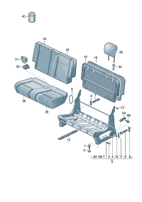 3B08869193U6-Headrest assy Guide, art gray