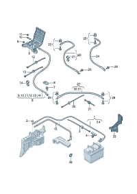 4GD972381-Wiring harness-battery positiv Post potential distribution Center electric
