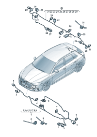 8Y0971085D-Harness, bumper