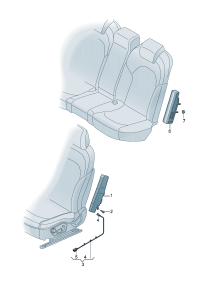 4KD880241D-Unit, side air bag [Note] * * * * * * **Install now only * * **Order when ordering * *