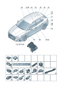 7P0971841G-Boot kit For hole/material thickness: