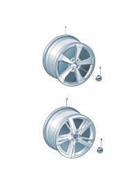 8V0601025GA-Wheel rim-aluminium alloy   Colour code: