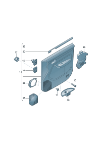 1T1867012SWBZ-Finisher, door (artificial leather) (anthracite/pure beige)