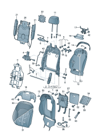 4GD881901BC3-Headrest w/shield, Adjustable (leather)