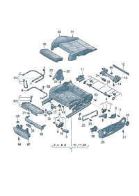 4GD8812314PK-Handle, seat adjust back (ghost (black))