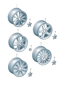 4H0601025AS-Wheel rim-aluminium alloy  Colour code:
